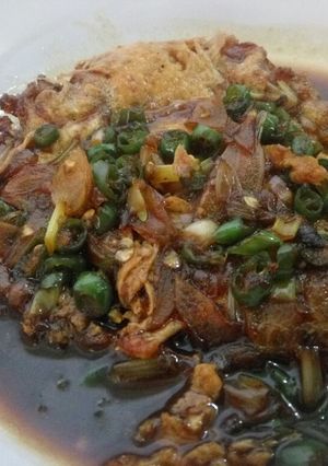 Foto resep Telur ceplok kuah kecap pedas
