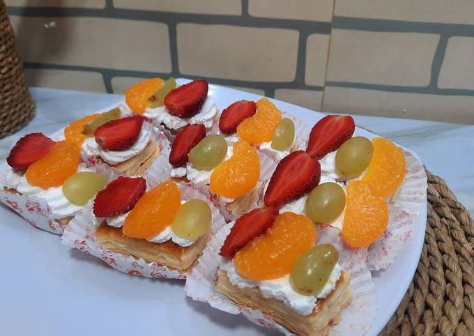 Resep Resep strudel fruit viral / pastry topping buah oleh Lili