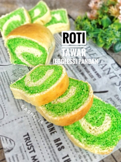Foto resep Roti Tawar (EGGLESS) rasa Pandan