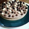 Tarta de crema de cacao y obleas
