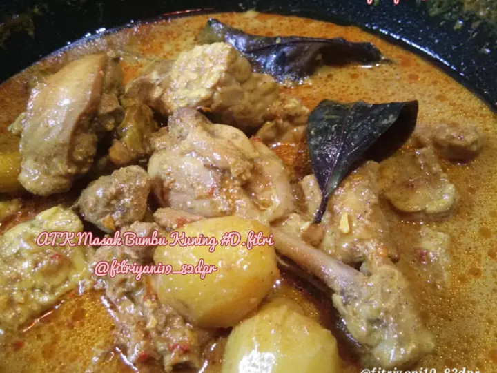 Resep 🐓 Ayam Tempe Kentang Masak bumbu kuning 🐓 #Dapur Fitri Irit Anti Gagal