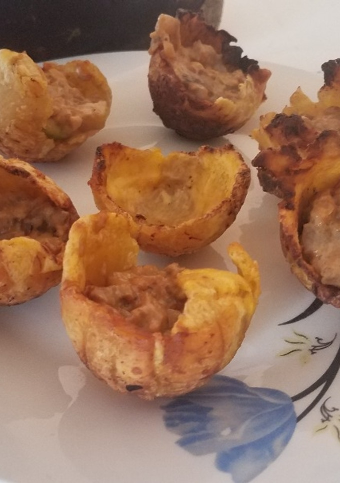 Una foto de Cestita de plátano verde