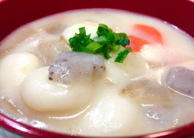 Steps to Make Perfect Creamy Dango Miso Soup