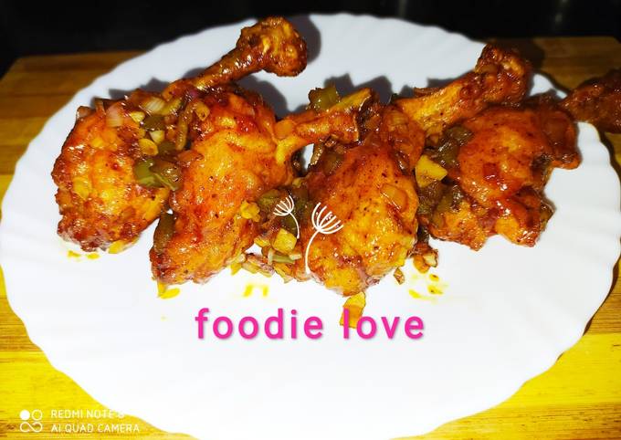 Indo Chinese Saucy Lollipop chicken