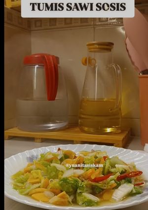 Foto resep 387. Tumis Sawi Putih Sosis