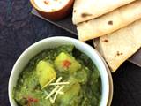 ­­­Aloo Palak Subzi/Spinach and Potato Curry