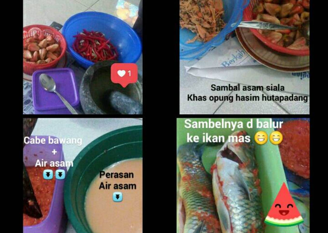 Ikan bakar dengan Sambel Asam Siala