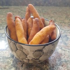A picture of Rava fingers semolina fingers.