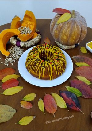 عکسی از دستور کیک کدوحلوایی🎃