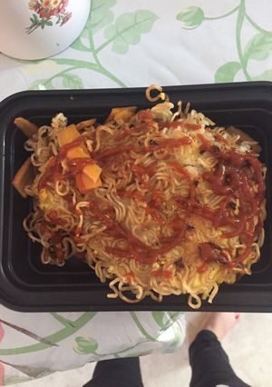 A picture of Pizza noodle.