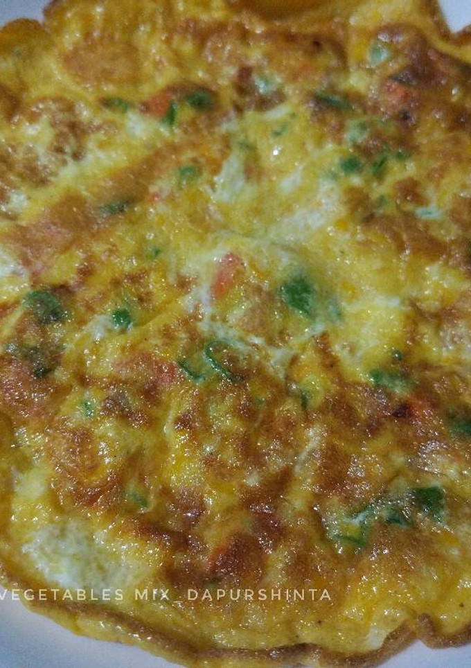 Foto resep Telur Dadar Vegetables Mix Simple