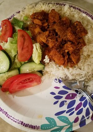 صورة لوصفة الرز مع سمك السالمون بطريقتي