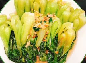 Hình của món Cải thìa xào dầu hào.