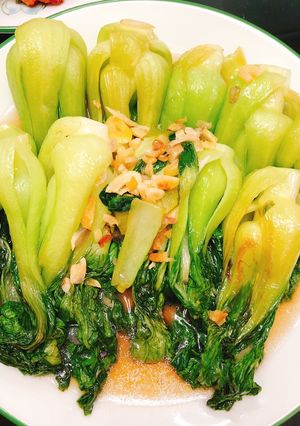 Hình của món Cải thìa xào dầu hào.