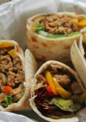 Una foto de Fajitas mexicanas fáciles [Con opción para veganos]