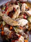 Pollo con tomate seco