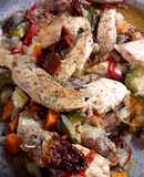 Pollo con tomate seco