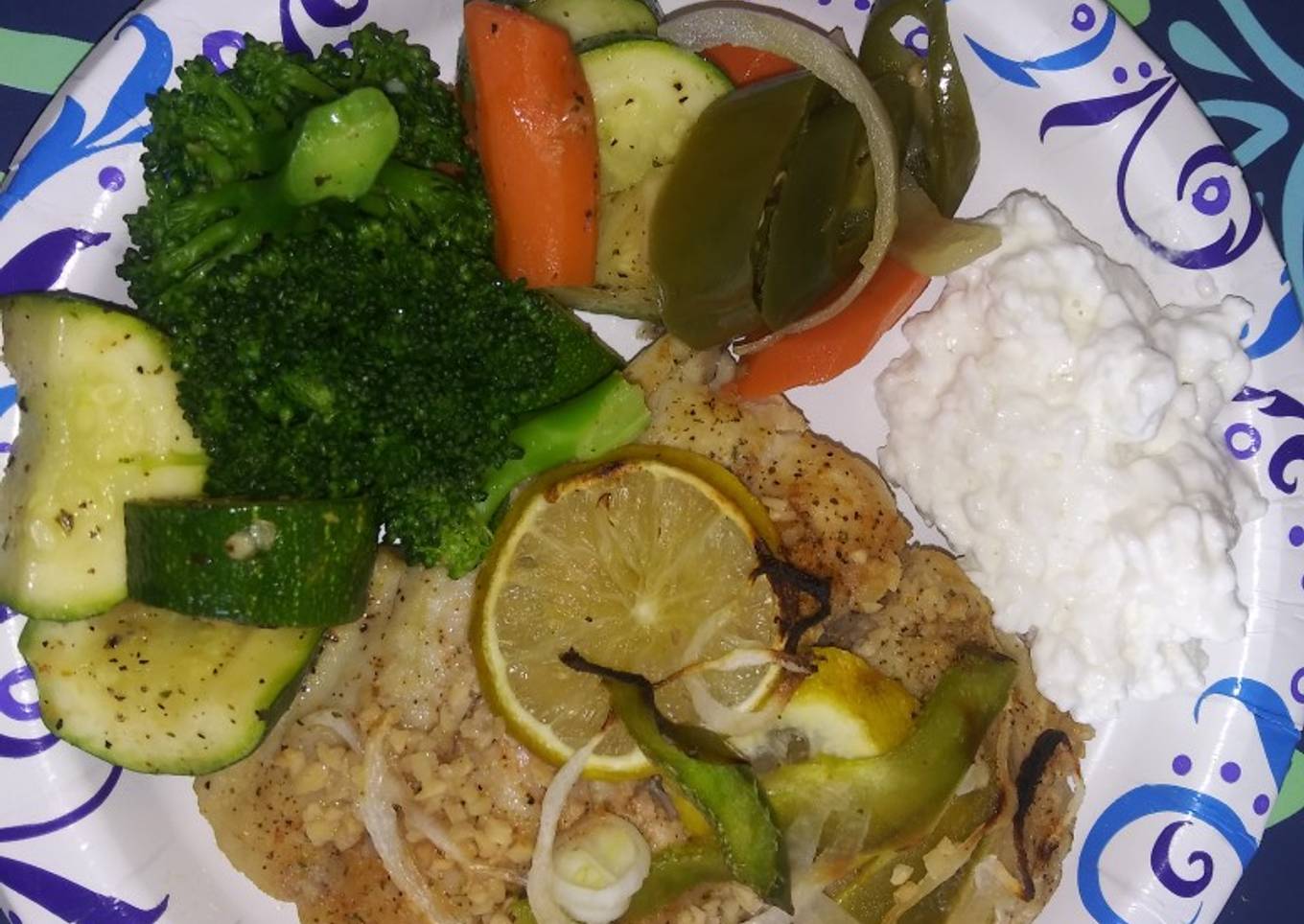 Pescado empapelado en freidora de aire