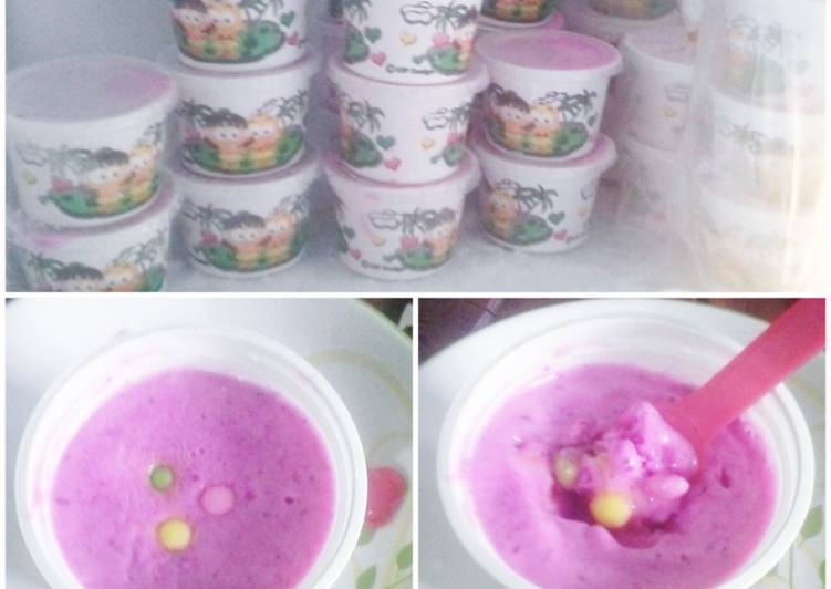 Resep Es krim buah naga yang Enak Banget