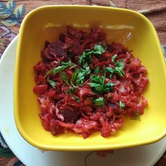 Cabbage and beetroot sabzi A picture of Cabbage and beetroot sabzi.