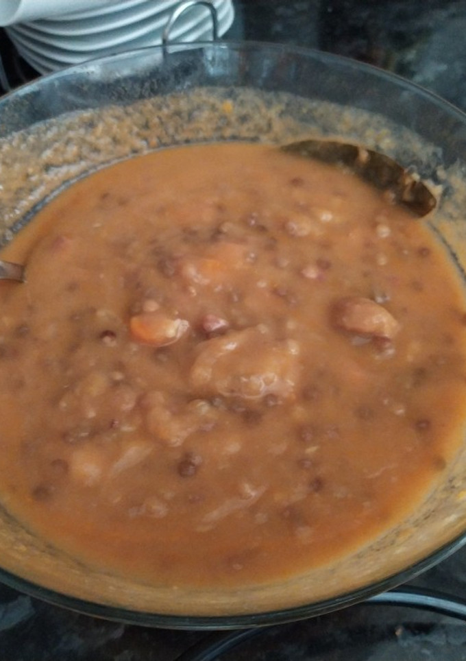 Una foto de Lentejas de Verdura con Chorizo y Jamón
