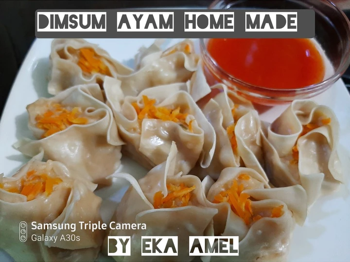 Langkah Mudah untuk Membikin Resep Dimsum ayam praktis lapis kulit pangsit dgn Saus dimsum homemade yang Lezat Sekali Anti Ribet, Lezat