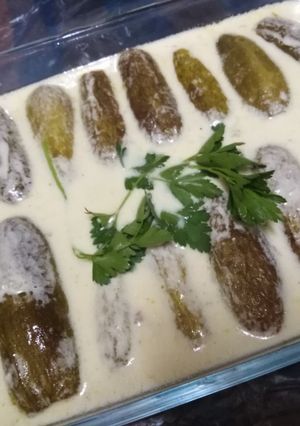 صورة لوصفة مخشي الكوسا باللبن