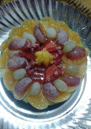 A picture of Fresh and fruity watermelon pizza.