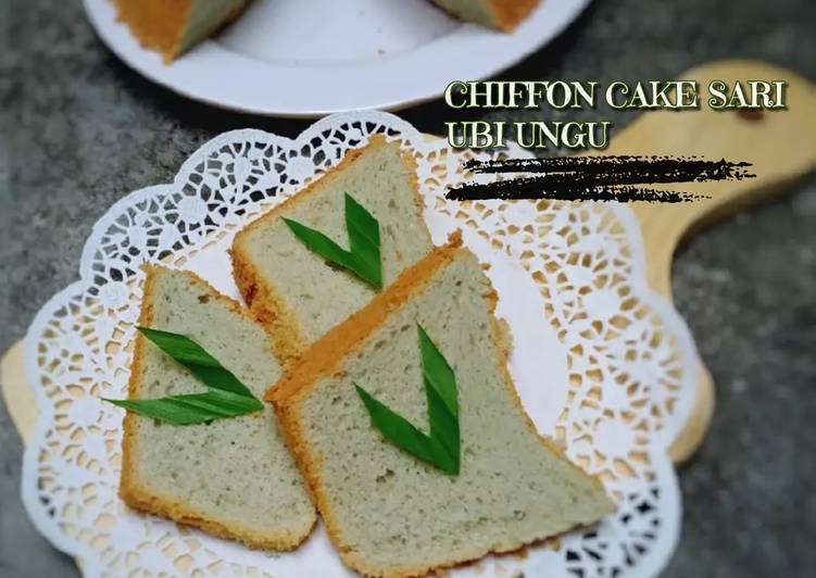 Resep Chiffon Cake Sari Ubi Unggu yang Enak