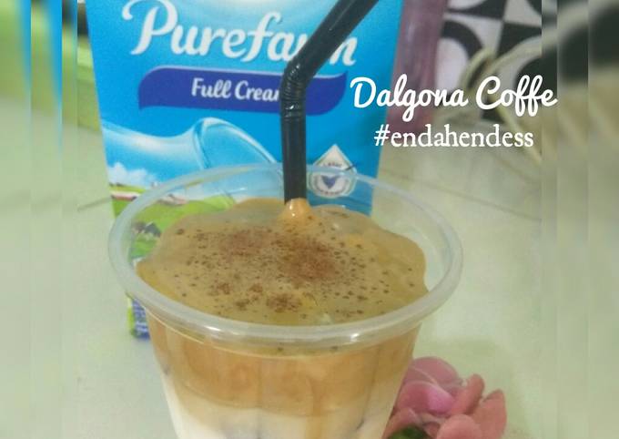 Dalgona Coffee 🍺 no mixer #pake saringan