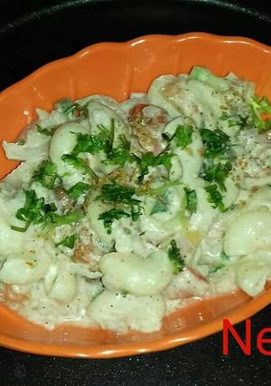 A picture of Macroni salad.