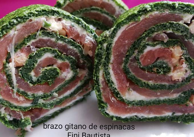 Brazo gitano de espinacas (rollo) Receta de Fini Bautista Angulo- Cookpad