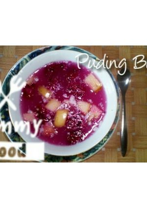 Foto resep Puding Buah Naga dan Apel
