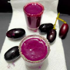 A picture of Jamun shots / Indian blackberry shots.