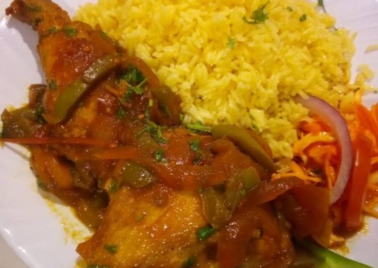 Easiest Way to Make Super Quick Homemade Spiced chicken with rice