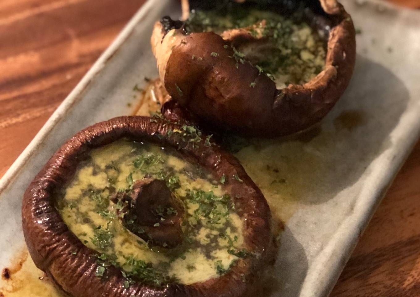 Big mushroom steak