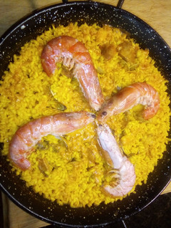 Una foto de Paella de rape