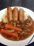 sausage cassarole with creamy mash