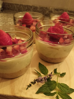 Una foto de Minis cheesecake sin horno
