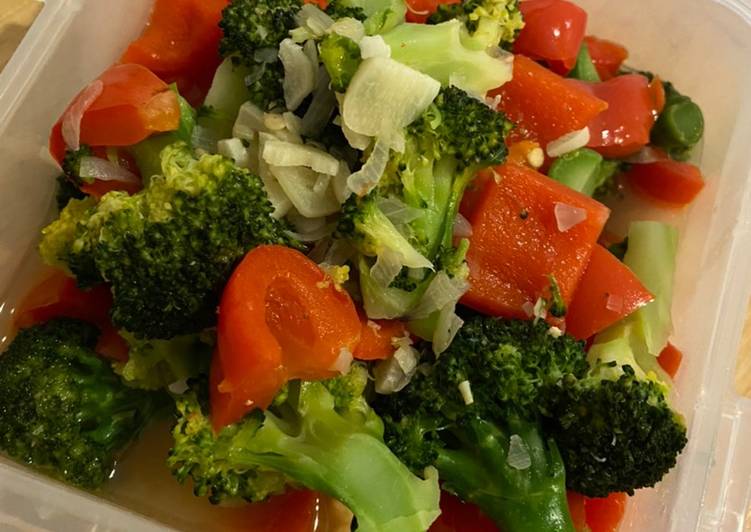 Resep Udang brokoli paprika Anti Gagal