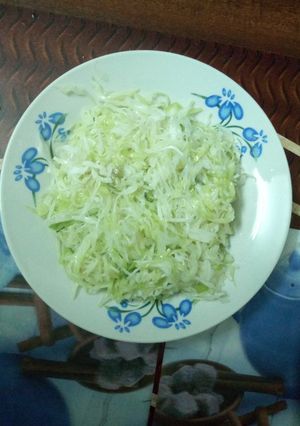 A picture of Steamed cabbage #seasonalingredientscontest#.