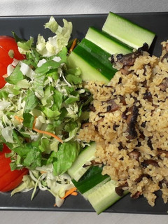 Gombás bulgur recept fotója