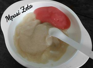 Foto resep MPASI 6+ : Bubur Beras Coklat Puree Jambu