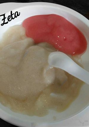 Foto resep MPASI 6+ : Bubur Beras Coklat Puree Jambu