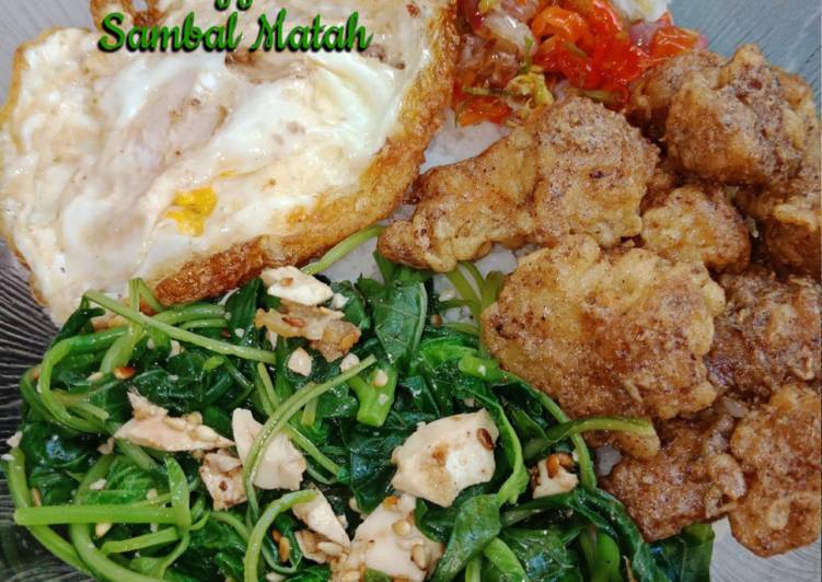 Rice Bowl 🍲 Salted Egg Chicken Sambal Matah
