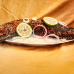 A picture of Roasted catfish.