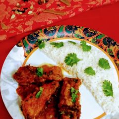 A picture of Shahi dum fish kalia.