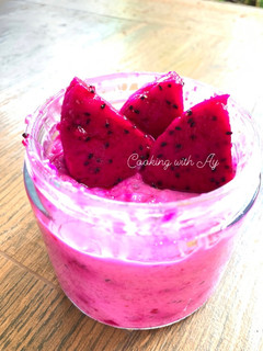 Foto resep Overnight oat dragon fruit (menu diet)