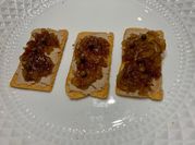 Una foto de canapé gourmet