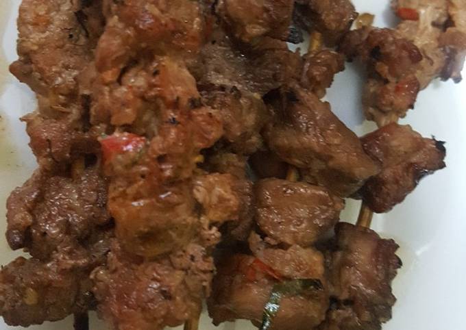 Langkah Mudah untuk Menyiapkan Sate daging pedas Anti Gagal